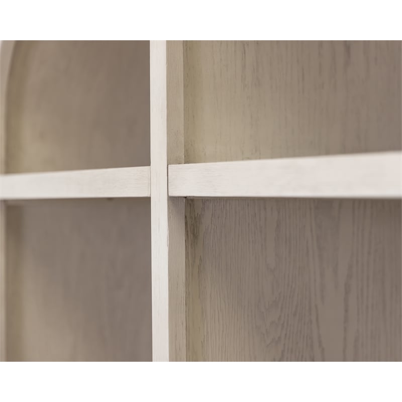 Scranton & Co White Wood Arched Display Cabinet with Adjustable Shelves
