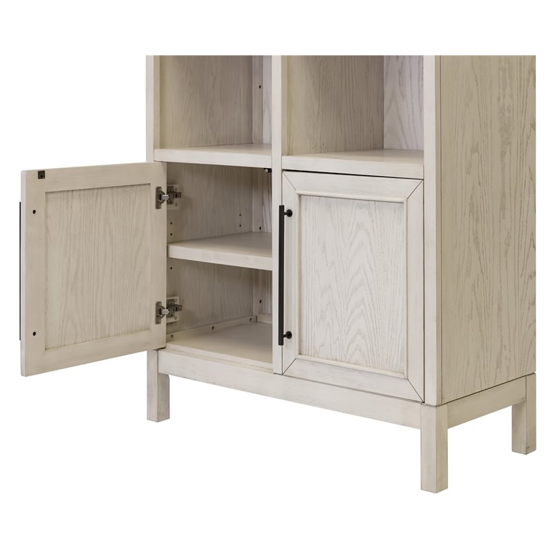 Scranton & Co White Wood Arched Display Cabinet with Adjustable Shelves