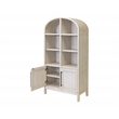 Scranton & Co White Wood Arched Display Cabinet with Adjustable Shelves
