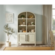 Scranton & Co White Wood Arched Display Cabinet with Adjustable Shelves