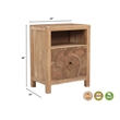 Scranton & Co 1-Drawer Solid Wood Filing Cabinet with Tree Slice Detail