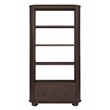 Scranton & Co 1-Drawer Solid Oak Bookcase in Appalachian Brown