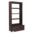 Scranton & Co 1-Drawer Solid Oak Bookcase in Appalachian Brown