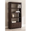 Scranton & Co 1-Drawer Solid Oak Bookcase in Appalachian Brown