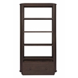 Scranton & Co 1-Drawer Solid Oak Bookcase in Appalachian Brown