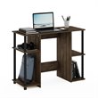 Scranton & Co Engineered Wood Compact Desk in Walnut and Black Finish