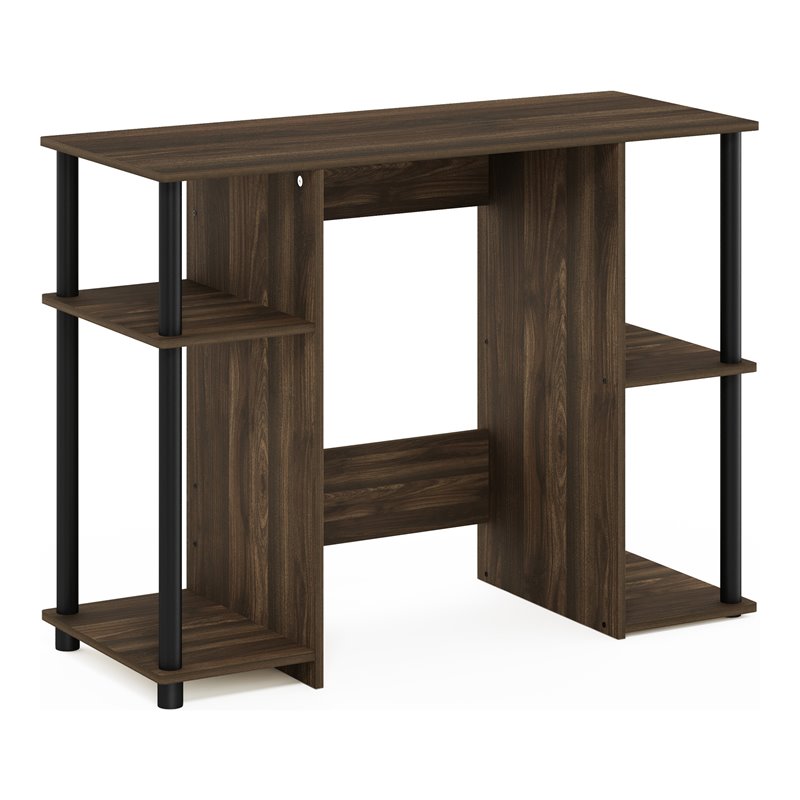 Scranton & Co Engineered Wood Compact Desk in Walnut and Black Finish
