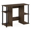 Scranton & Co Engineered Wood Compact Desk in Walnut and Black Finish