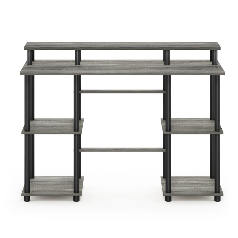 Scranton & Co Engineered Wood Computer Desk in Oak Gray/Black Finish