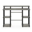 Scranton & Co Engineered Wood Computer Desk in Oak Gray/Black Finish