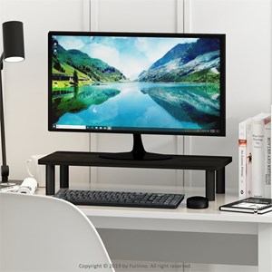 Scranton & Co Engineered Wood Monitor Riser Stand in Espresso/Black