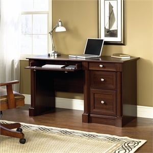 Scranton & Co 3-Drawer Engineered Wood Computer Desk in Select Cherry