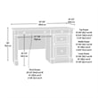 Scranton & Co 3-Drawer Engineered Wood Computer Desk in Select Cherry