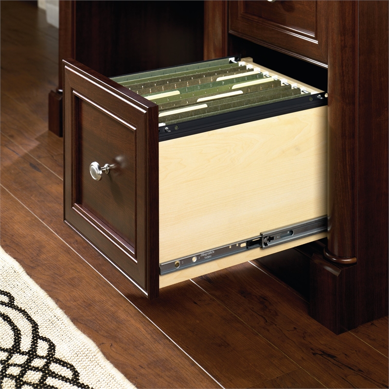 Scranton & Co 3-Drawer Engineered Wood Computer Desk in Select Cherry