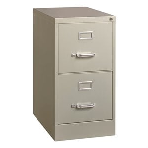 Scranton & Co 22-Inch 2-Drawer Metal File Cabinet in Light Gray