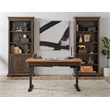 Scranton & Co Executive Open Wood Bookcase in Brown Distressed Finish