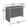 Scranton & Co Engineered Wood 42-In Desk Return in Noble Elm