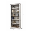 Scranton & Co 5-Shelf Farmhouse Wood Bookcase in White