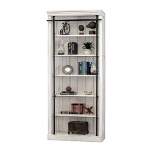 Scranton & Co 5-Shelf Farmhouse Wood Bookcase in White