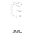 Scranton & Co 2-Drawer Mobile Filing Cabinet with Lock in Noble Elm
