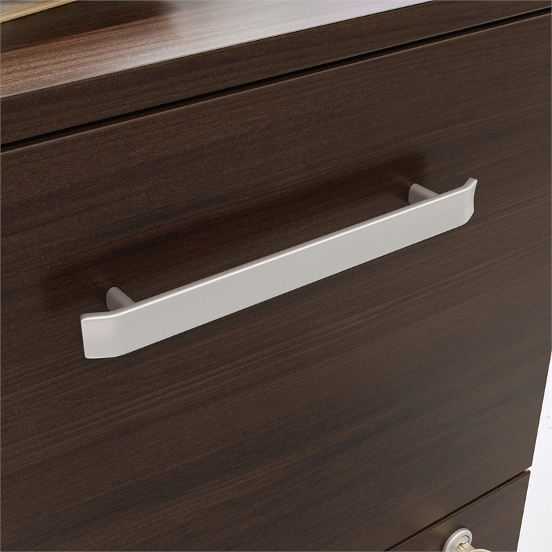Scranton & Co 2-Drawer Mobile Filing Cabinet with Lock in Noble Elm