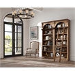 Scranton & Co Traditional 8' Wood Bookcase Wall with Ladder in Brown
