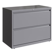 Scranton & Co Set of 4 36-Inch 2-Drawer Metal Lateral File Cabinet Silver