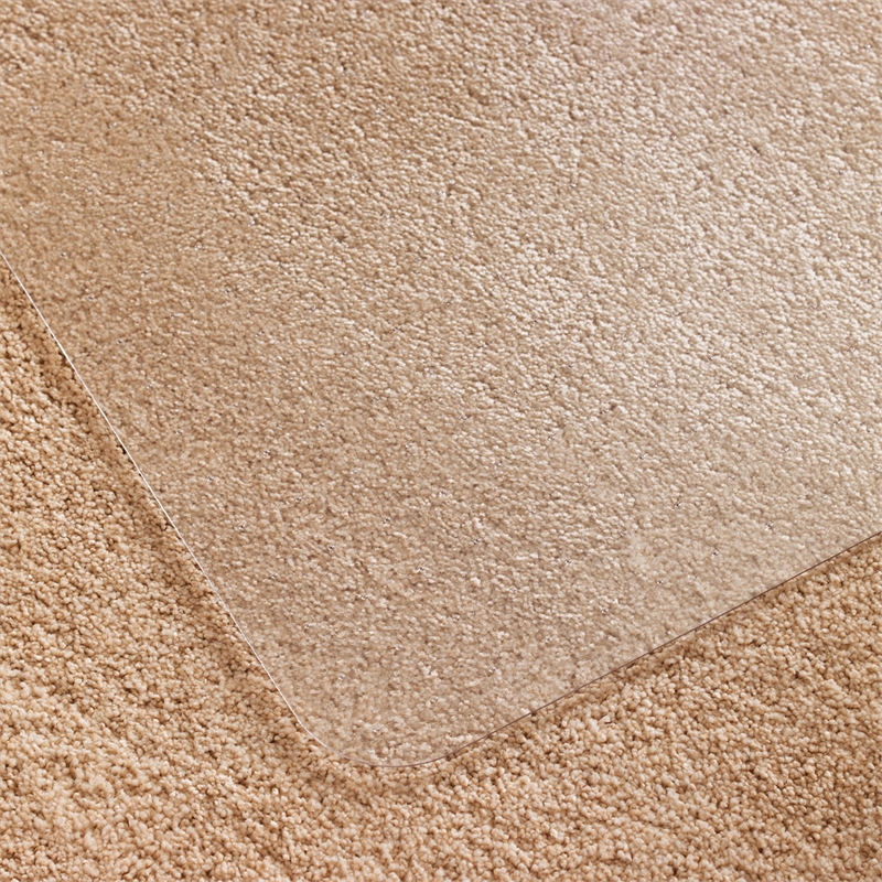 Scranton & Co Polycarbonate Rectangular Chair Mat for Carpet in Clear