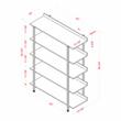 Scranton & Co Contemporary 5-Tier Bookshelf in Antique Blue with Steel Frame