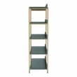 Scranton & Co Contemporary 5-Tier Bookshelf in Antique Blue with Steel Frame