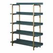 Scranton & Co Contemporary 5-Tier Bookshelf in Antique Blue with Steel Frame