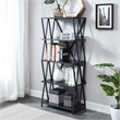 Scranton & Co Industrial Metal 5-Shelf Bookcase with Black Finish