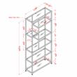 Scranton & Co Contemporary Metal 7-Shelf Bookcase in Chrome Finish