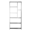 Scranton & Co Contemporary Metal 7-Shelf Bookcase in Chrome Finish
