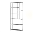 Scranton & Co Contemporary Metal 7-Shelf Bookcase in Chrome Finish