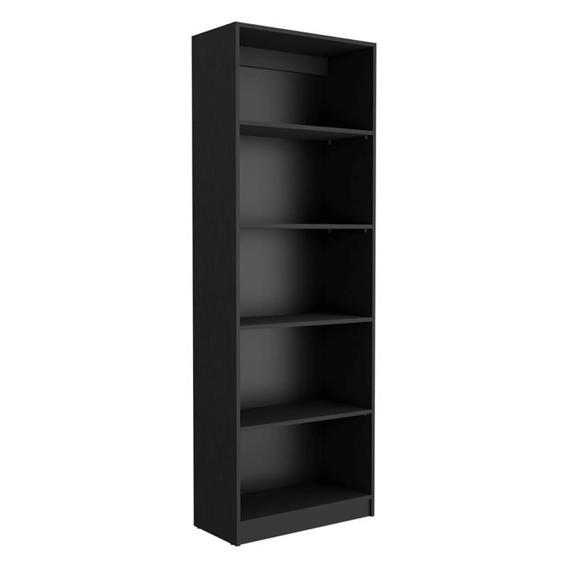 Scranton & Co 3-Piece Black Engineered Wood Bookcase Set