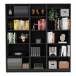 Scranton & Co 3-Piece Black Engineered Wood Bookcase Set