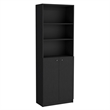 Scranton & Co Atoka 3 Piece Living Room Set in Black Engineered Wood