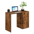 Scranton & Co Student Desk with Storage Cabinets in Nutmeg Wood