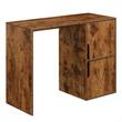 Scranton & Co Student Desk with Storage Cabinets in Nutmeg Wood