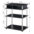Scranton & Co No-Tools Printer Stand with Black Wood Finish