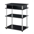 Scranton & Co No-Tools Printer Stand with Black Wood Finish