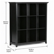 Scranton & Co 9 Cube Wood Bookcase Storage Unit in Black Finish