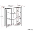 Scranton & Co 9 Cube Wood Bookcase Storage Unit in Black Finish