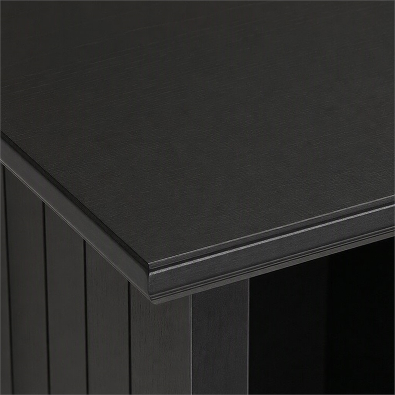 Scranton & Co 9 Cube Wood Bookcase Storage Unit in Black Finish
