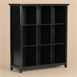 Scranton & Co 9 Cube Wood Bookcase Storage Unit in Black Finish