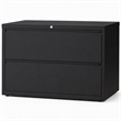 Scranton & Co 42-in Metal 2 Drawer Lateral File Cabinet Black