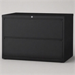 Scranton & Co 42-in Metal 2 Drawer Lateral File Cabinet Black