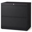 Scranton & Co 36-in Metal 2 Drawer Lateral File Cabinet Black