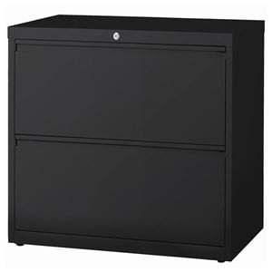 Scranton & Co 36-in Metal 2 Drawer Lateral File Cabinet Black